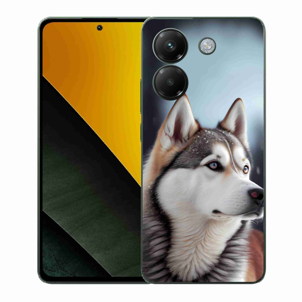 Gelový kryt mmCase na Xiaomi Poco M7 Pro 5G - sibiřský husky
