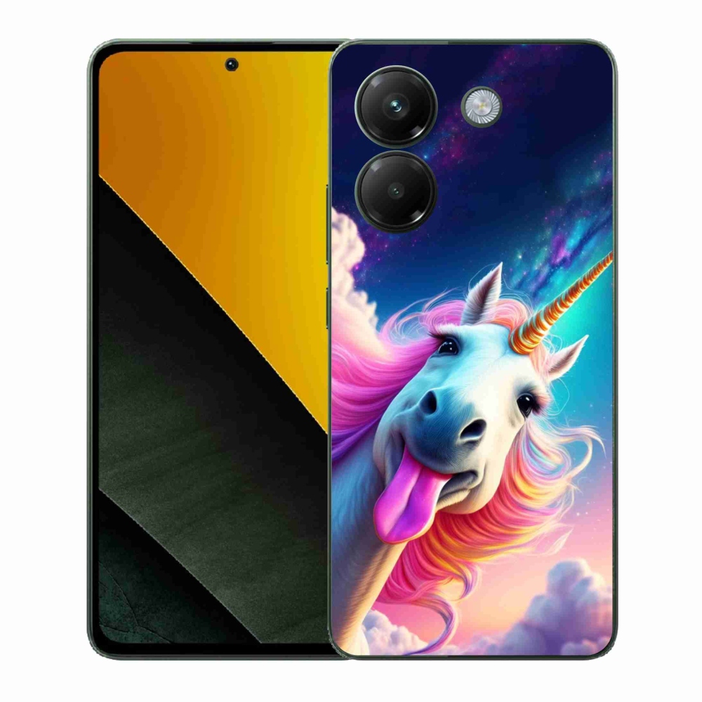 Gelový kryt mmCase na Xiaomi Poco M7 Pro 5G - šílený jednorožec