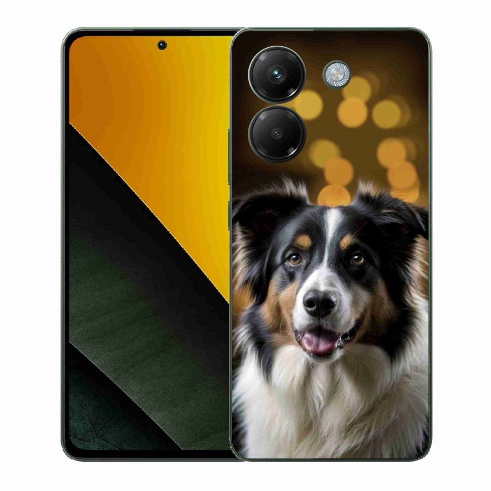 Gelový kryt mmCase na Xiaomi Poco M7 Pro 5G - usměvavý australský ovčák