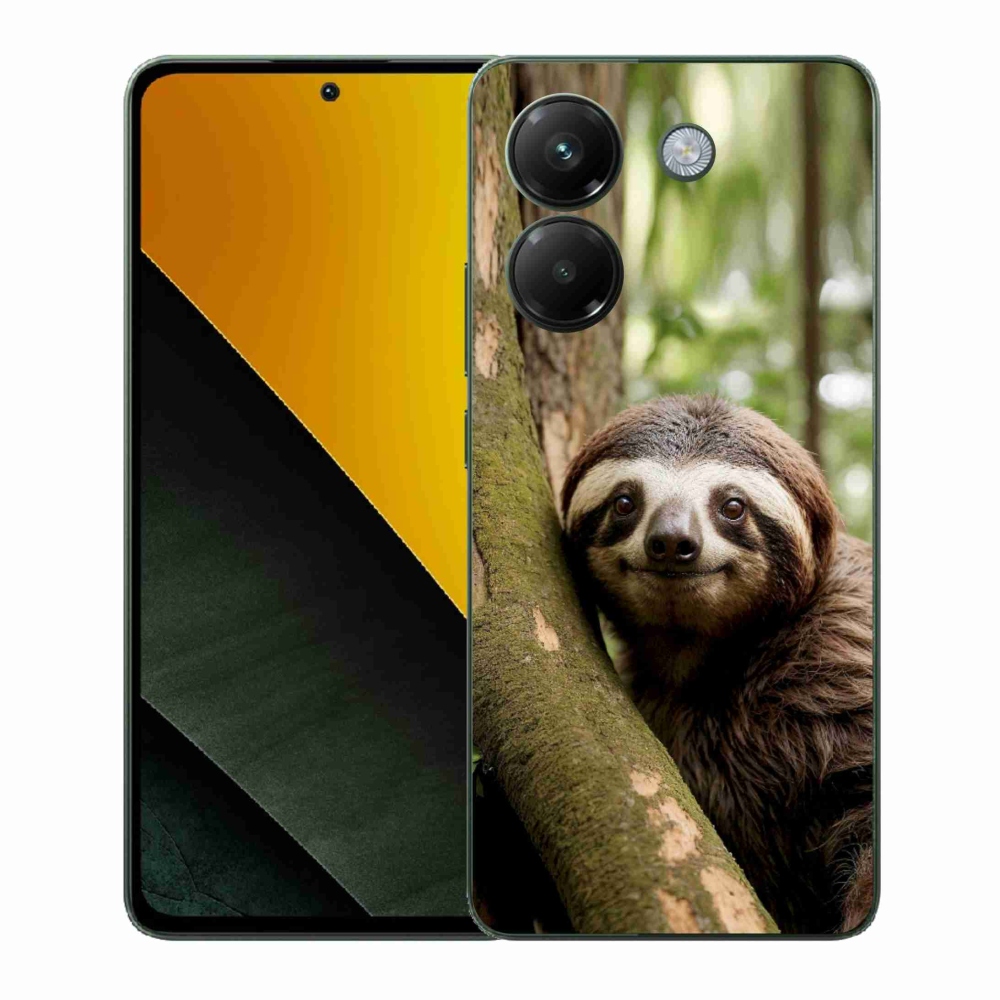 Gelový kryt mmCase na Xiaomi Poco M7 Pro 5G - usměvavý lenochod