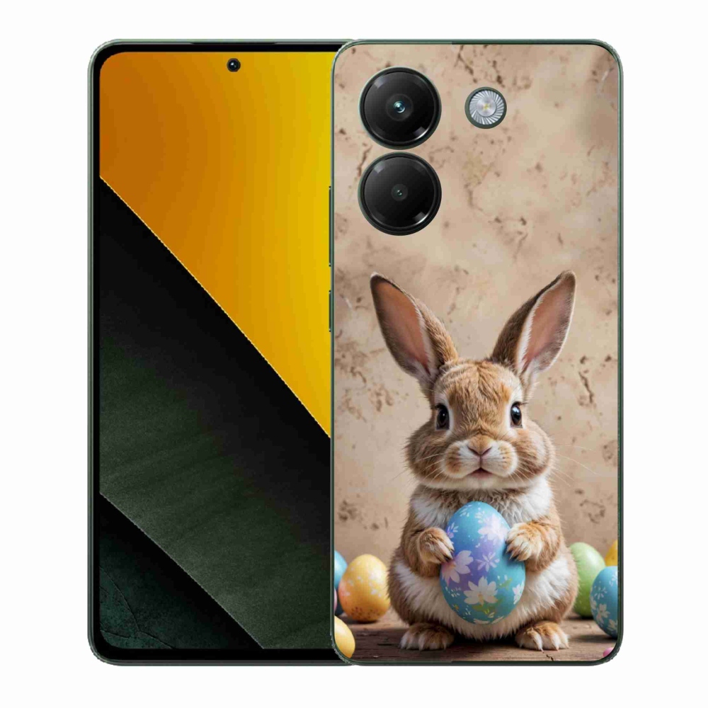 Gelový kryt mmCase na Xiaomi Poco M7 Pro 5G - velikonoční králíček