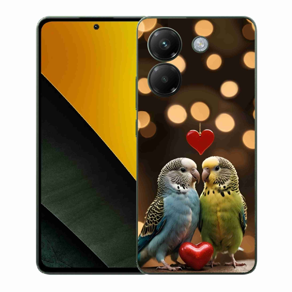 Gelový kryt mmCase na Xiaomi Poco M7 Pro 5G - zamilovaní papoušci
