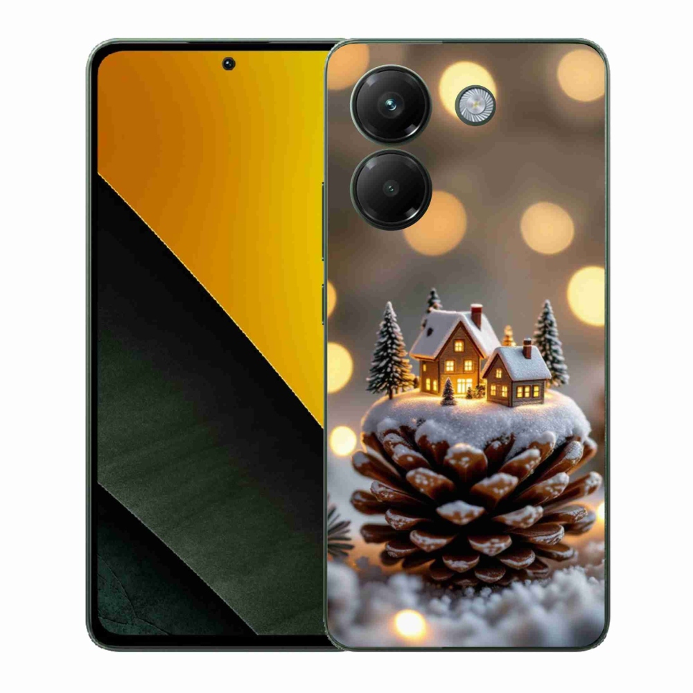 Gelový kryt mmCase na Xiaomi Poco M7 Pro 5G - zimní vesnička