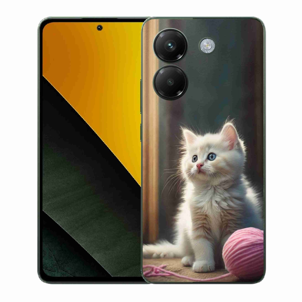Gelový kryt mmCase na Xiaomi Poco M7 Pro - bílé kotě 2