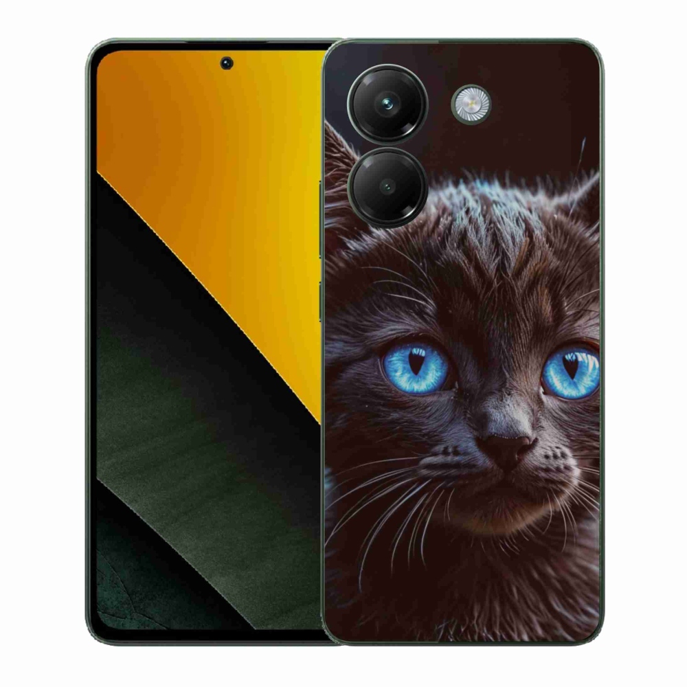 Gelový kryt mmCase na Xiaomi Poco M7 Pro - černé kotě 2