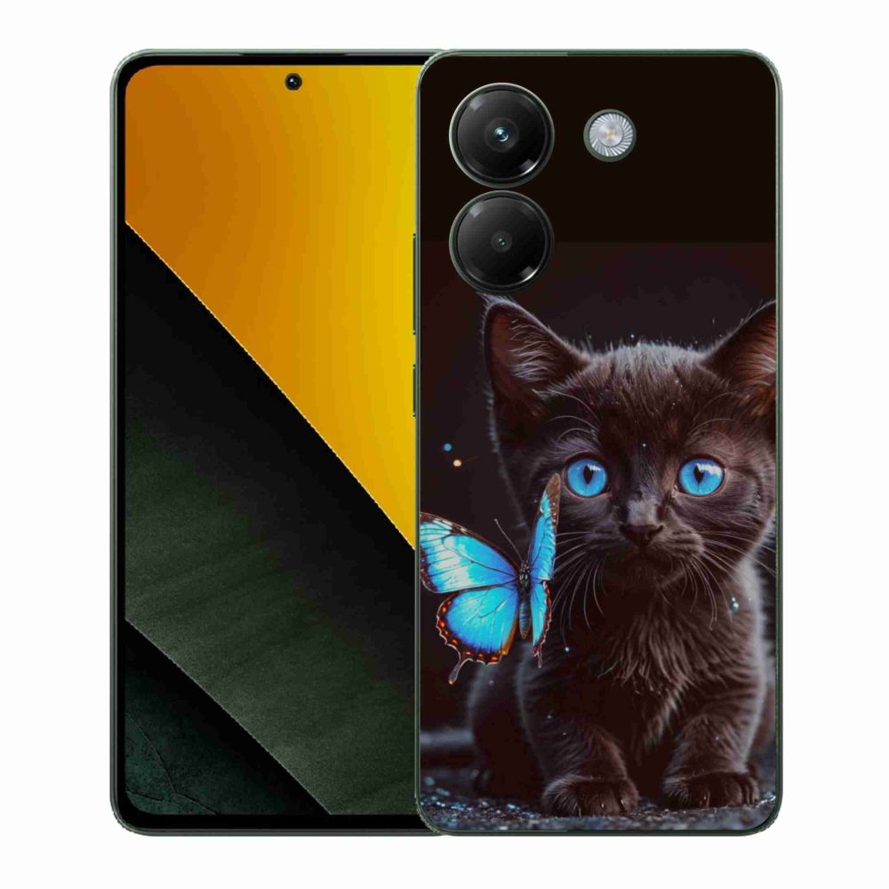 Gelový kryt mmCase na Xiaomi Poco M7 Pro - černé kotě 3