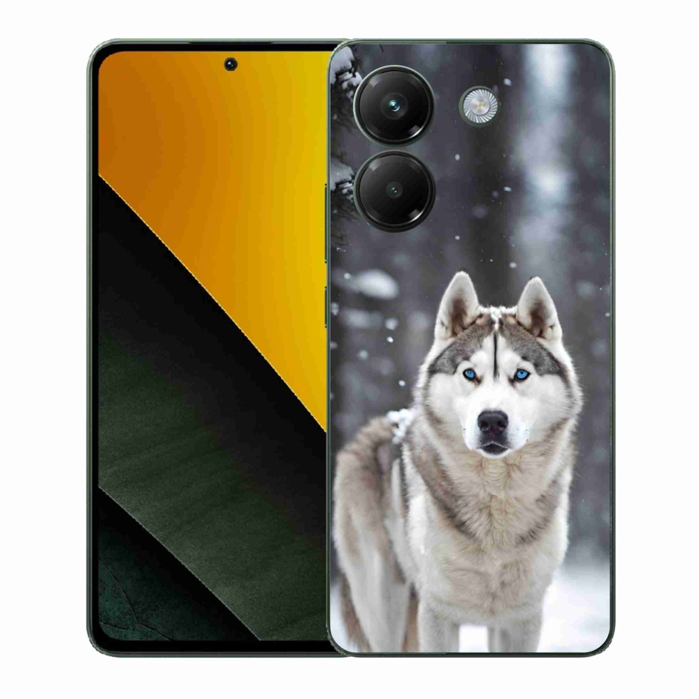 Gelový kryt mmCase na Xiaomi Poco M7 Pro - husky 2