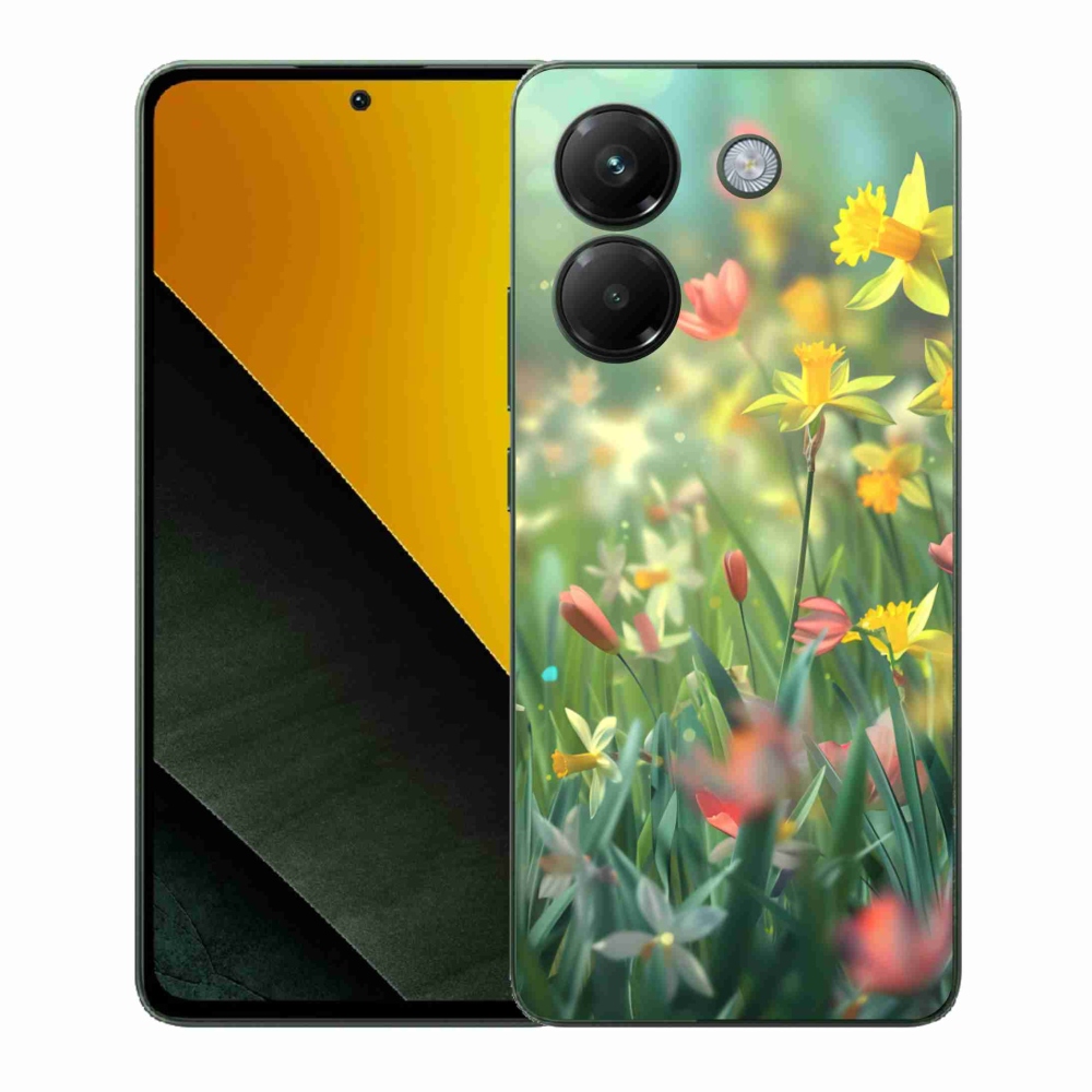 Gelový kryt mmCase na Xiaomi Poco M7 Pro - jarní květy
