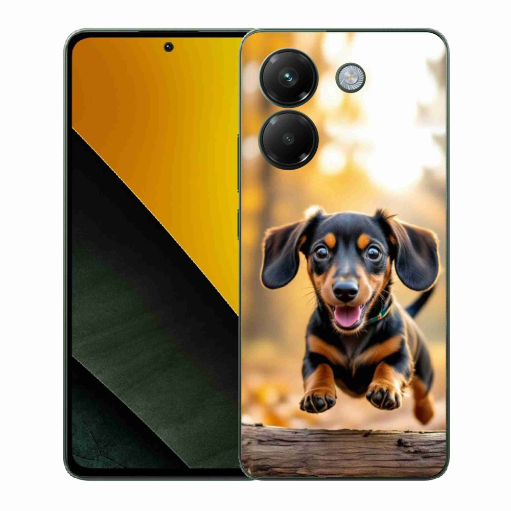 Gelový kryt mmCase na Xiaomi Poco M7 Pro - jezevčík 2