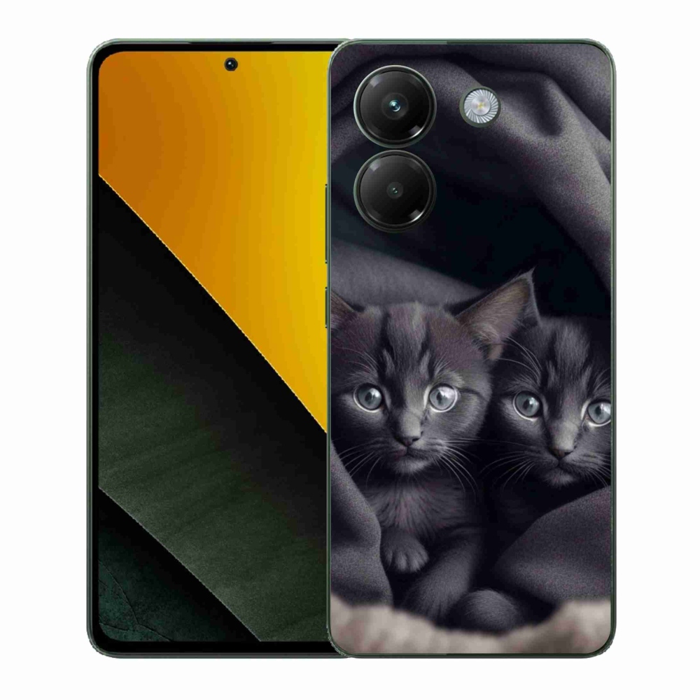 Gelový kryt mmCase na Xiaomi Poco M7 Pro - kočičí duo