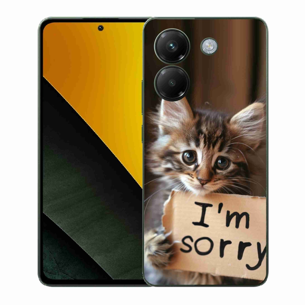 Gelový kryt mmCase na Xiaomi Poco M7 Pro - kočíčí omluva