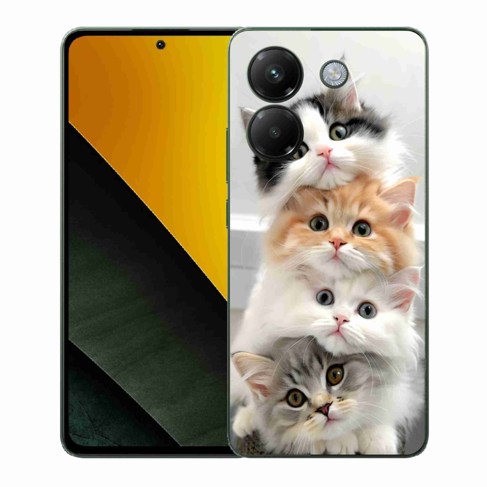 Gelový kryt mmCase na Xiaomi Poco M7 Pro - kočičí parta