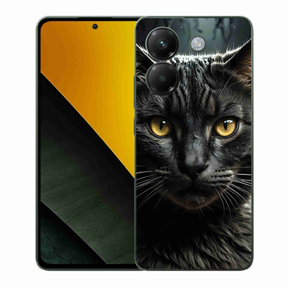 Gelový kryt mmCase na Xiaomi Poco M7 Pro - kočičí pohled 3
