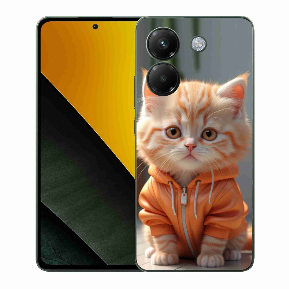 Gelový kryt mmCase na Xiaomi Poco M7 Pro - kotě v mikině