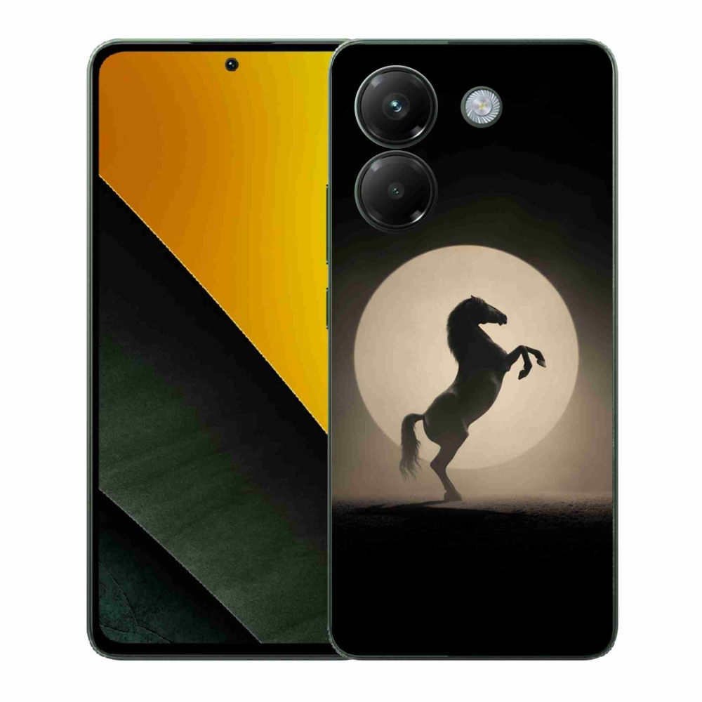 Gelový kryt mmCase na Xiaomi Poco M7 Pro - kůň v siluetě