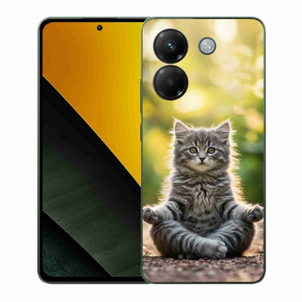 Gelový kryt mmCase na Xiaomi Poco M7 Pro - meditující kotě