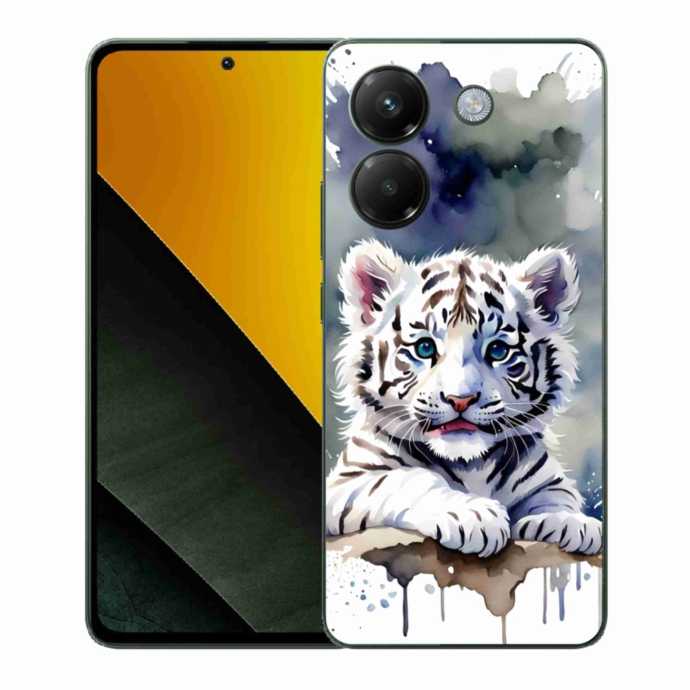 Gelový kryt mmCase na Xiaomi Poco M7 Pro - mládě bílého tygra