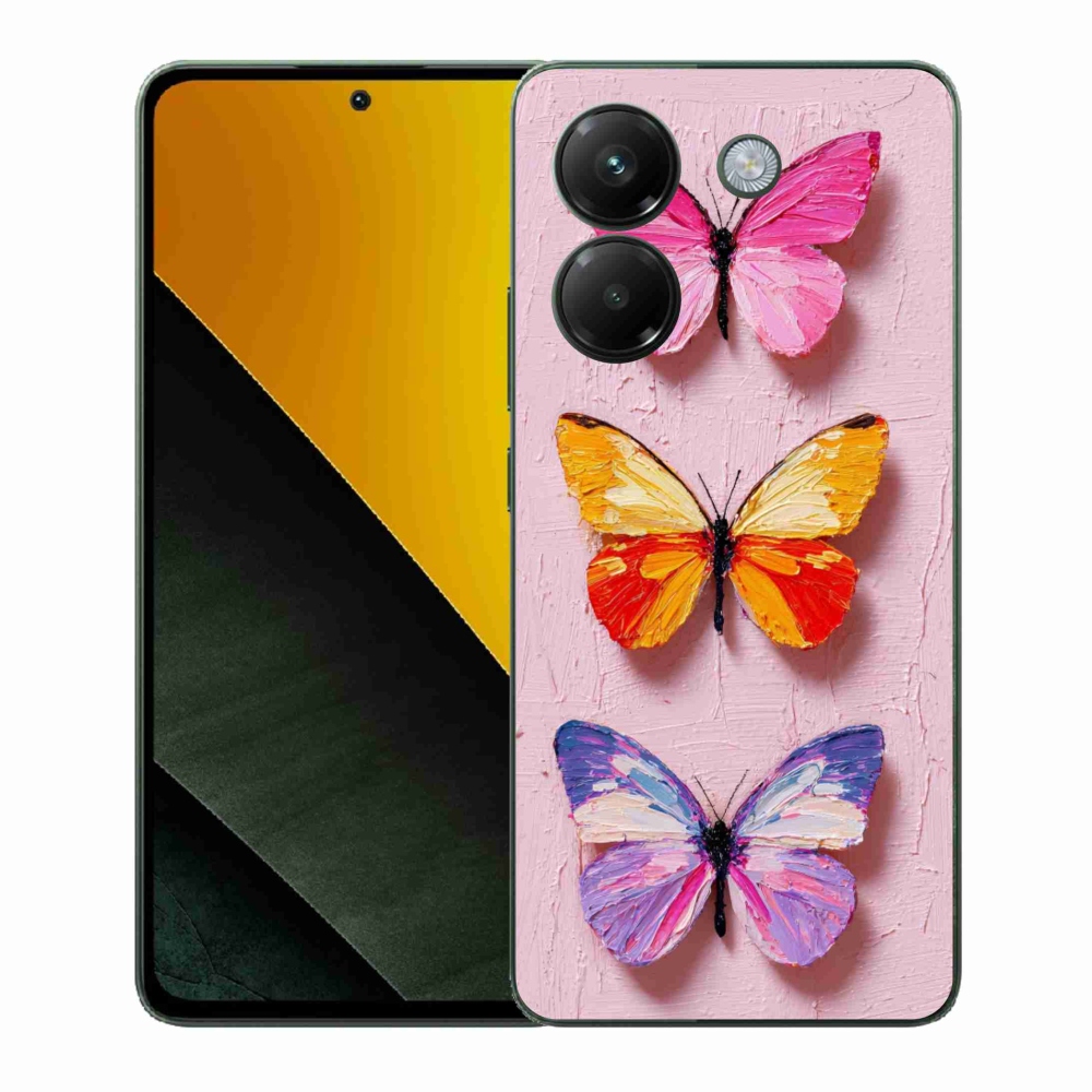 Gelový kryt mmCase na Xiaomi Poco M7 Pro - motýlí trojice
