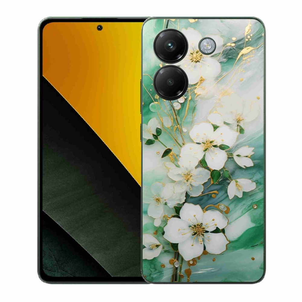 Gelový kryt mmCase na Xiaomi Poco M7 Pro - něžné květy