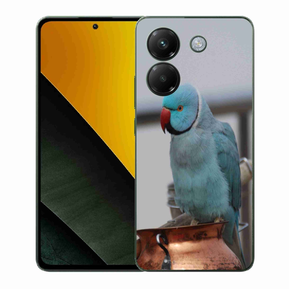 Gelový kryt mmCase na Xiaomi Poco M7 Pro - papoušek alexandr modrý