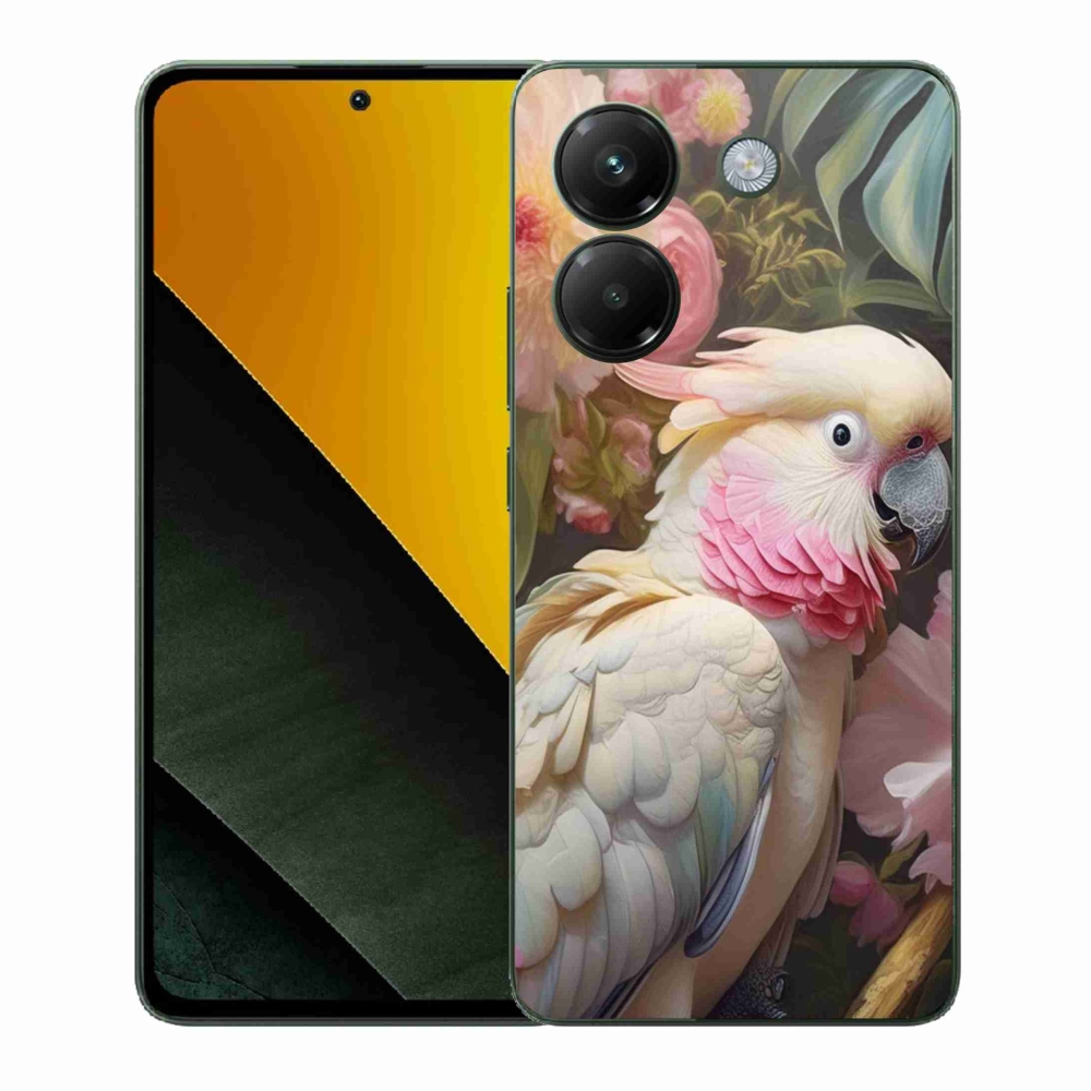 Gelový kryt mmCase na Xiaomi Poco M7 Pro - papoušek kakadu růžový 2