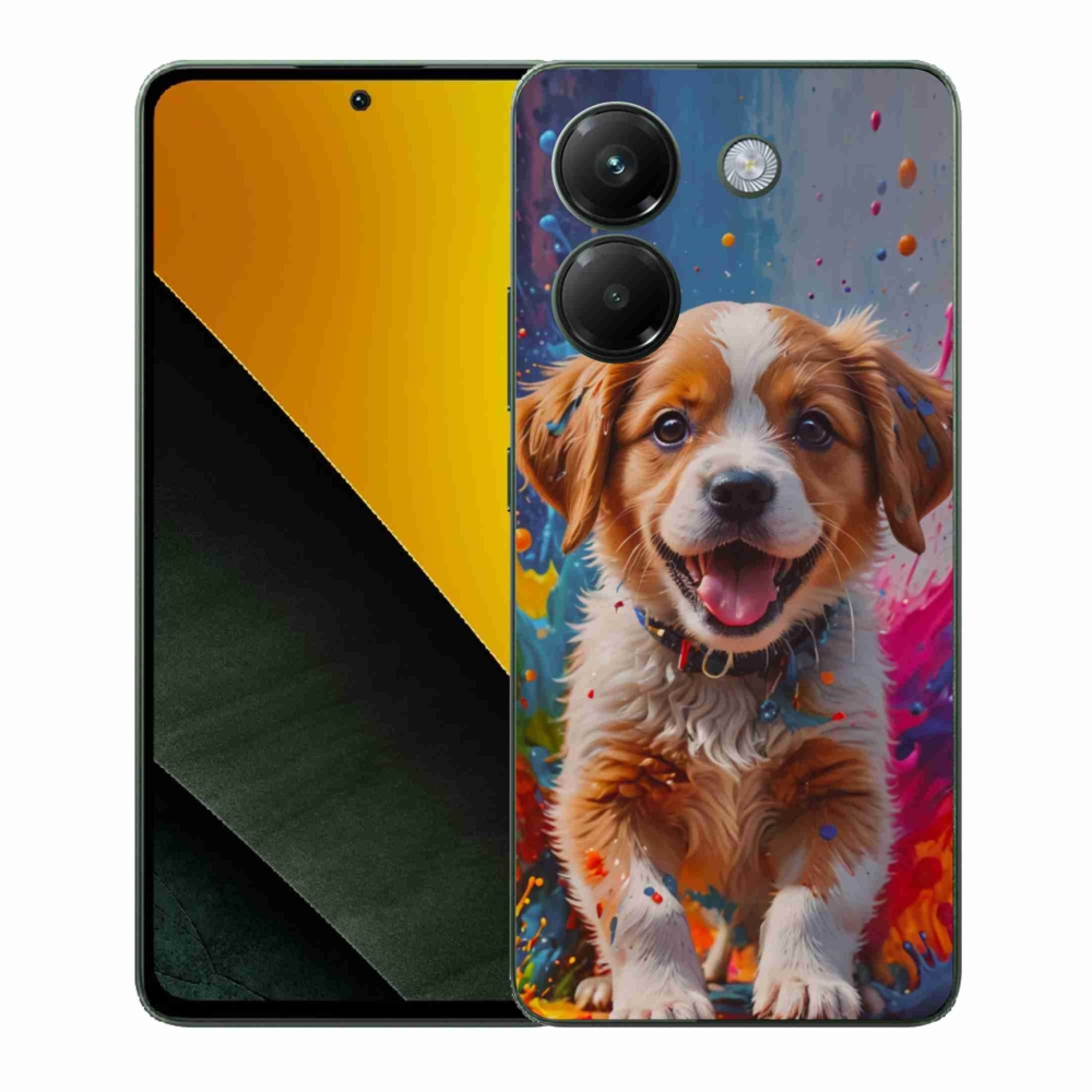 Gelový kryt mmCase na Xiaomi Poco M7 Pro - roztomilé štěně 3