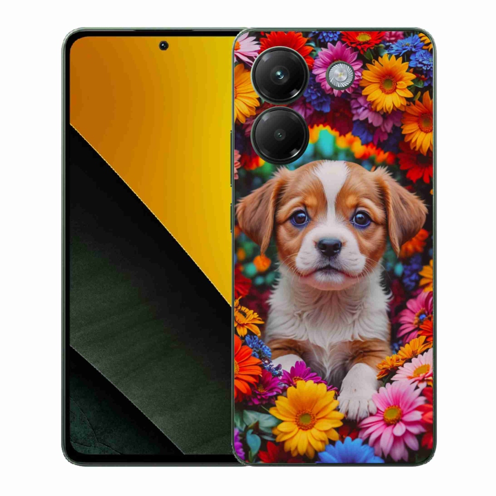 Gelový kryt mmCase na Xiaomi Poco M7 Pro - roztomilé štěně