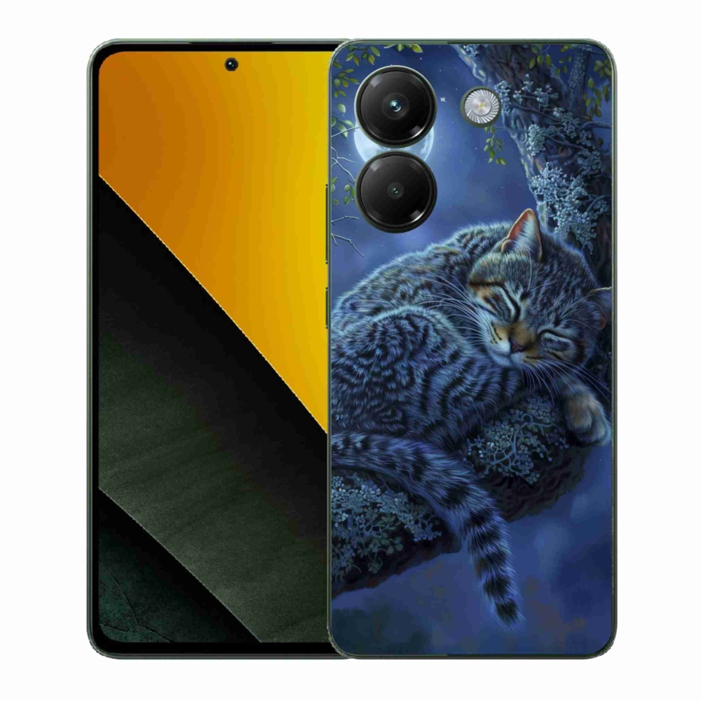 Gelový kryt mmCase na Xiaomi Poco M7 Pro - spící kočka