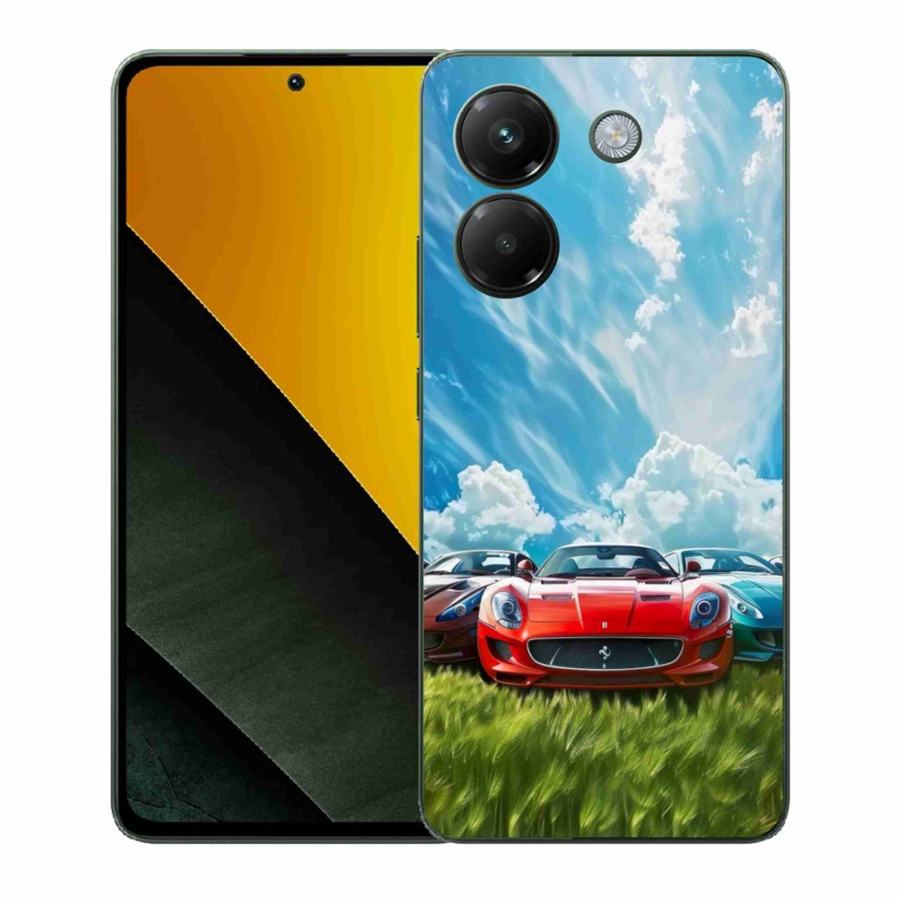 Gelový kryt mmCase na Xiaomi Poco M7 Pro - sportovní vozy