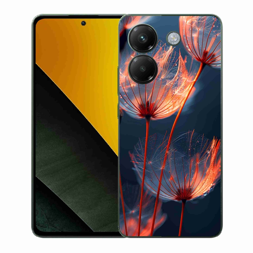 Gelový kryt mmCase na Xiaomi Poco M7 Pro - světélkující chmýří