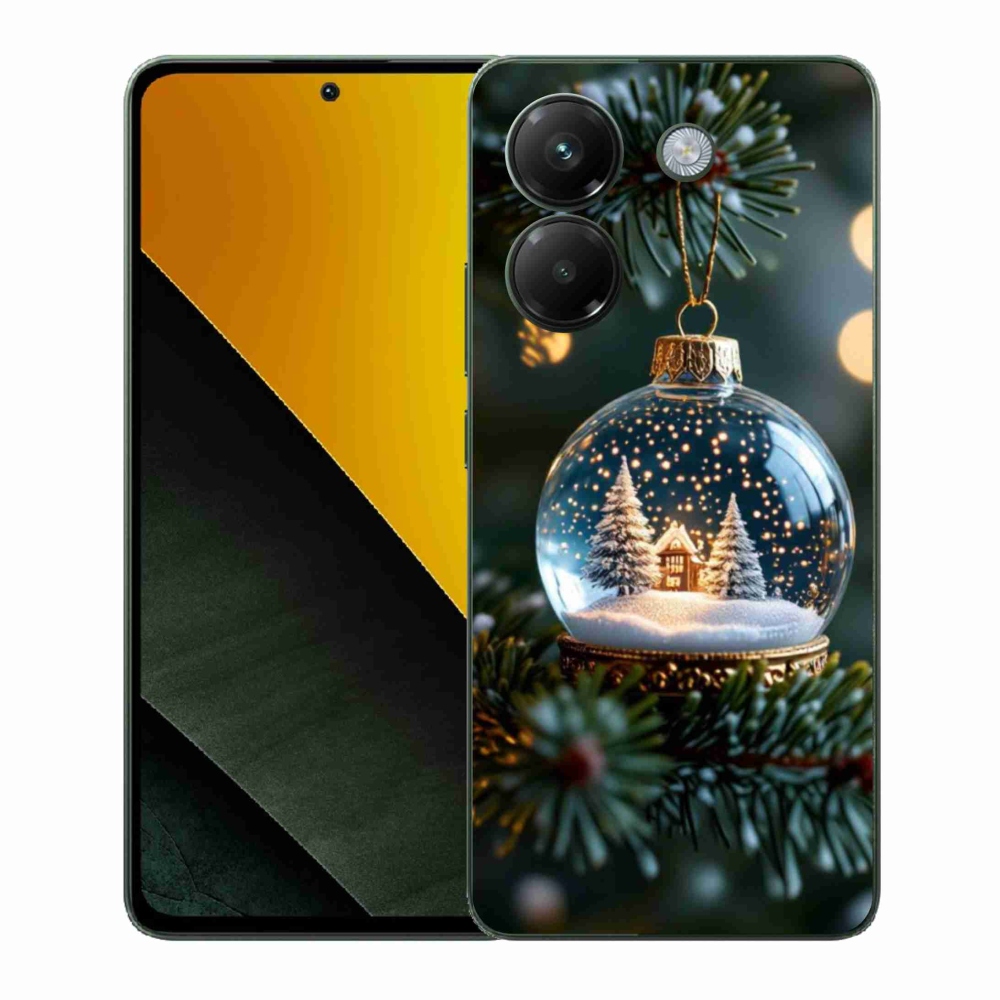 Gelový kryt mmCase na Xiaomi Poco M7 Pro - vánoční koule 2