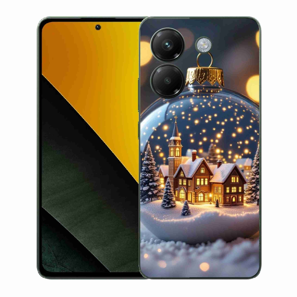 Gelový kryt mmCase na Xiaomi Poco M7 Pro - vánoční koule 4