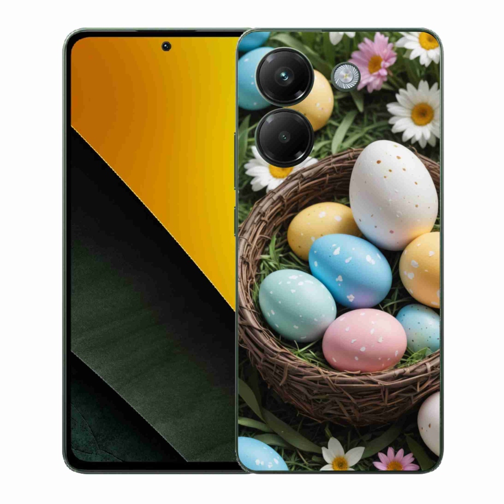 Gelový kryt mmCase na Xiaomi Poco M7 Pro - velikonoční vajíčka 2
