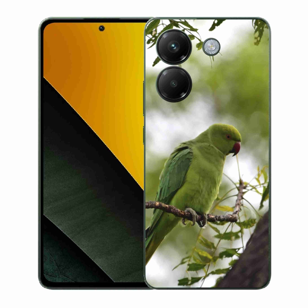 Gelový kryt mmCase na Xiaomi Poco M7 Pro - zelený papoušek