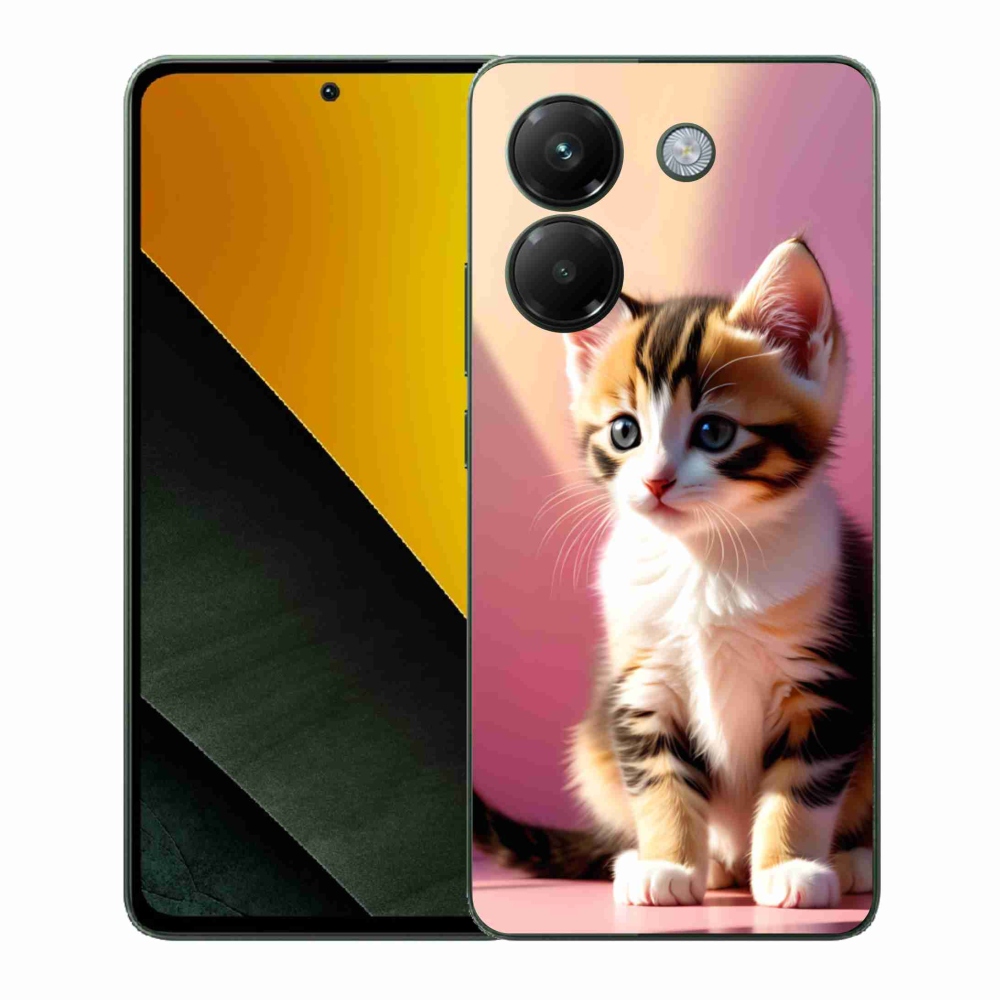 Gelový kryt mmCase na Xiaomi Poco M7 Pro - zvědavé kotě 2