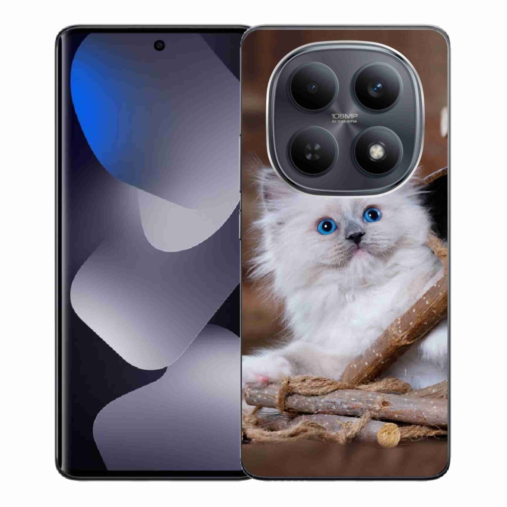 Gelový kryt mmCase na Xiaomi Poco M8 5G/Redmi Note 15 5G/4G - bílé kotě