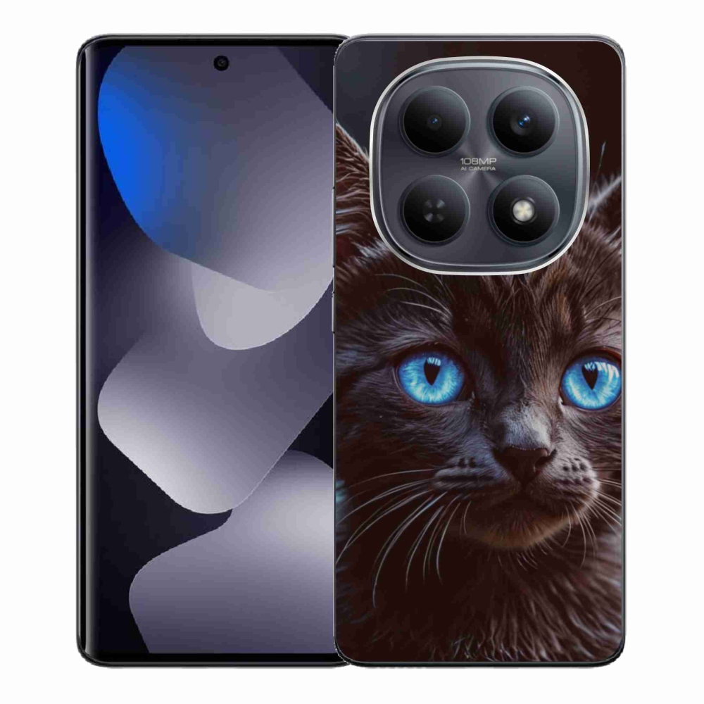 Gelový kryt mmCase na Xiaomi Poco M8 5G/Redmi Note 15 5G/4G - černé kotě 2