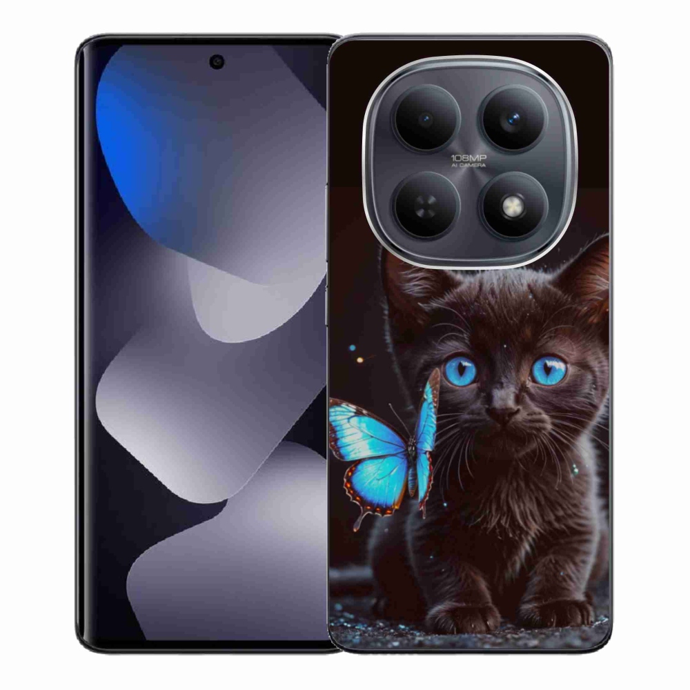 Gelový kryt mmCase na Xiaomi Poco M8 5G/Redmi Note 15 5G/4G - černé kotě 3