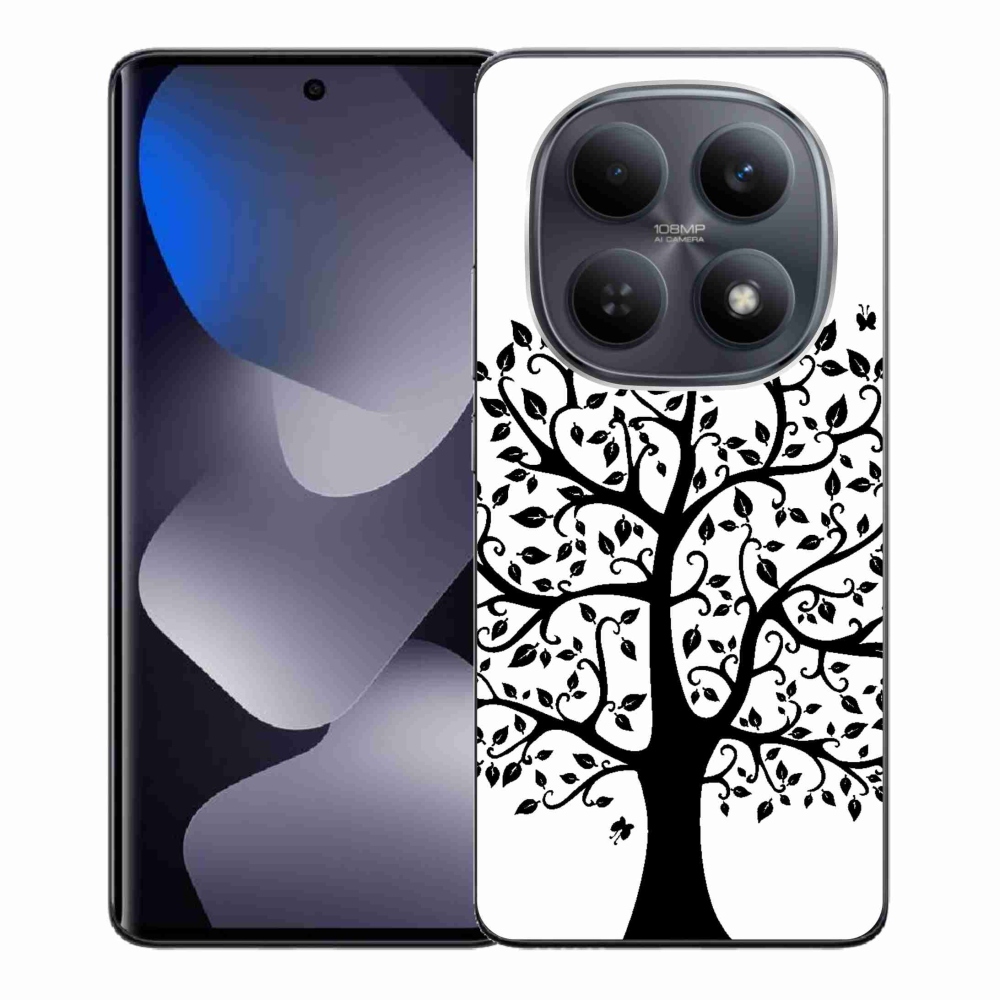 Gelový kryt mmCase na Xiaomi Poco M8 5G/Redmi Note 15 5G/4G - černobílý strom