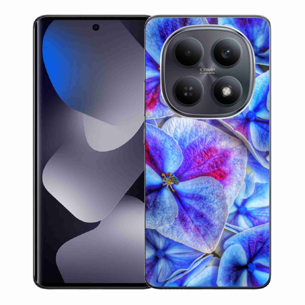 Gelový kryt mmCase na Xiaomi Poco M8 5G/Redmi Note 15 5G/4G - modré květy 1