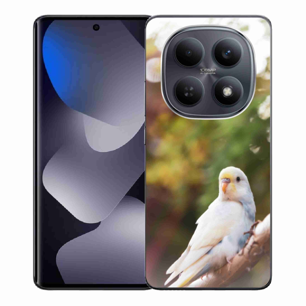 Gelový kryt mmCase na Xiaomi Poco M8 5G/Redmi Note 15 5G/4G - papoušek andulka bílá