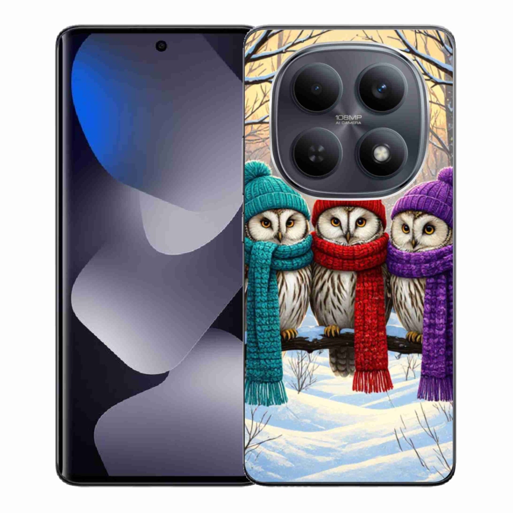 Gelový kryt mmCase na Xiaomi Poco M8 5G/Redmi Note 15 5G/4G - soví přátelé