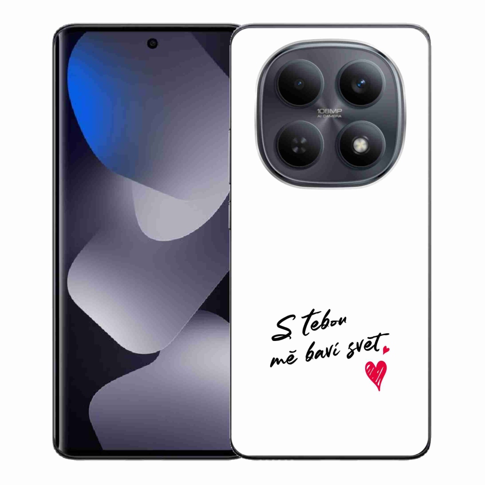 Gelový kryt mmCase na Xiaomi Poco M8 5G/Redmi Note 15 5G/4G - zamilovaný text 1 bílé pozadí