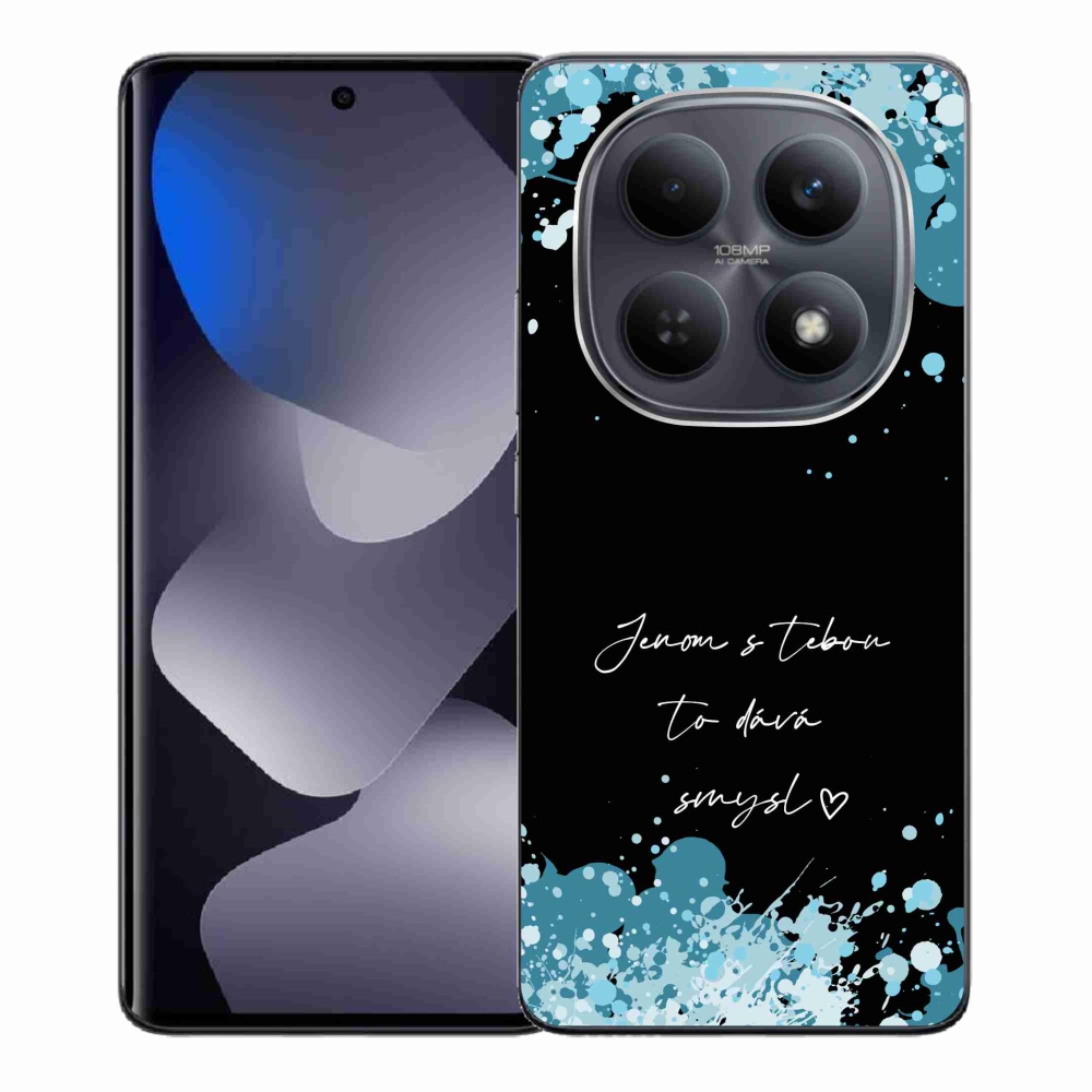 Gelový kryt mmCase na Xiaomi Poco M8 5G/Redmi Note 15 5G/4G - zamilovaný text černé pozadí