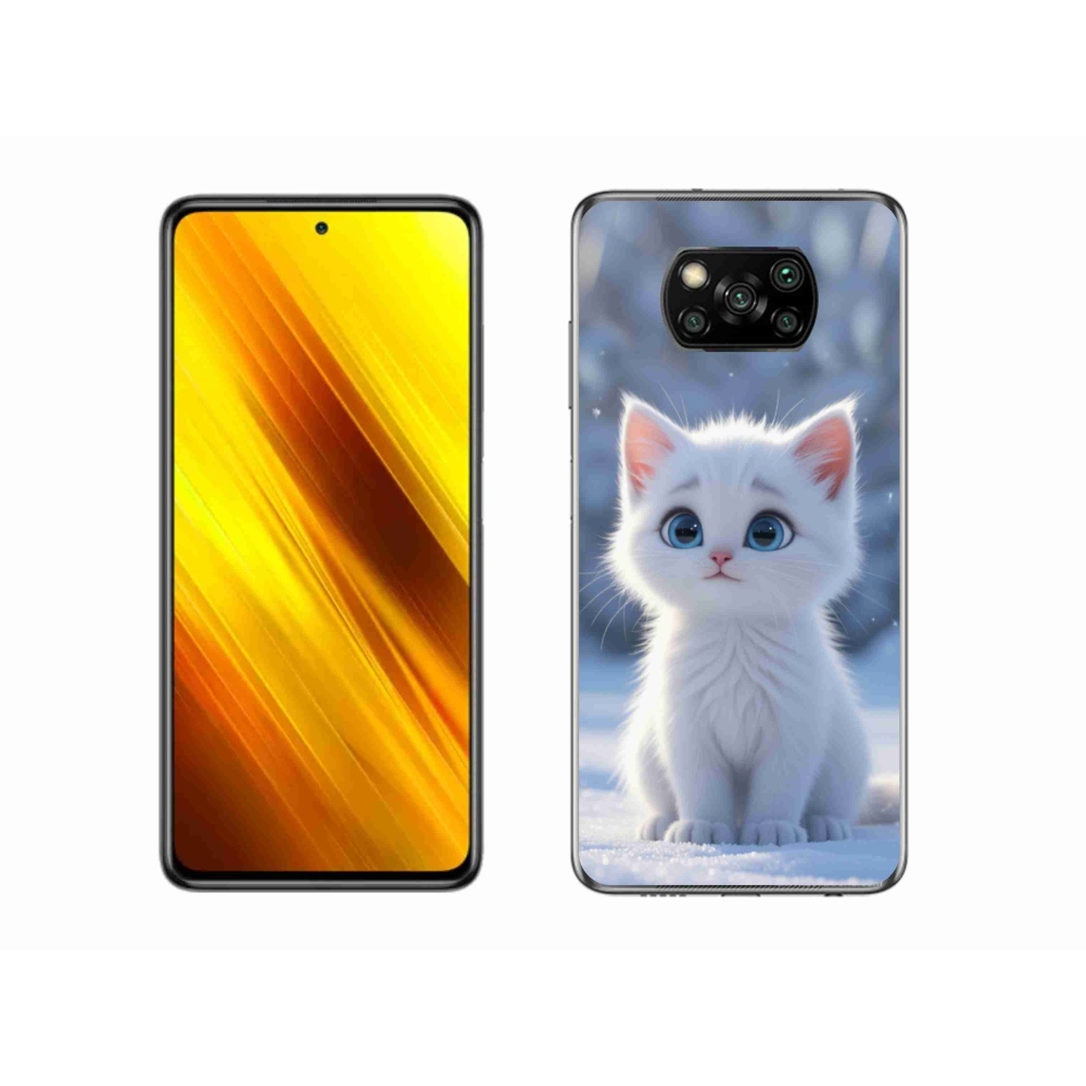 Gelový kryt mmCase na Xiaomi Poco X3 - bílé kotě 3