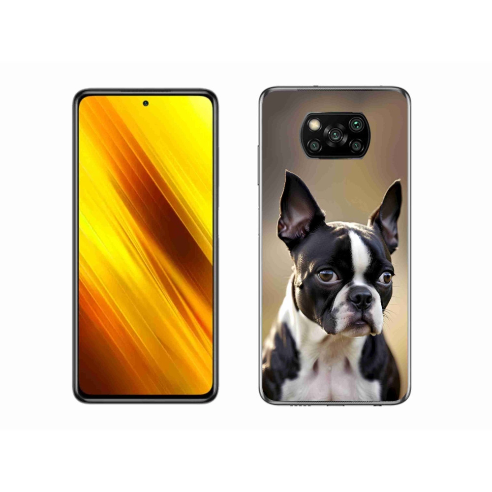 Gelový kryt mmCase na Xiaomi Poco X3 - bostonský teriér