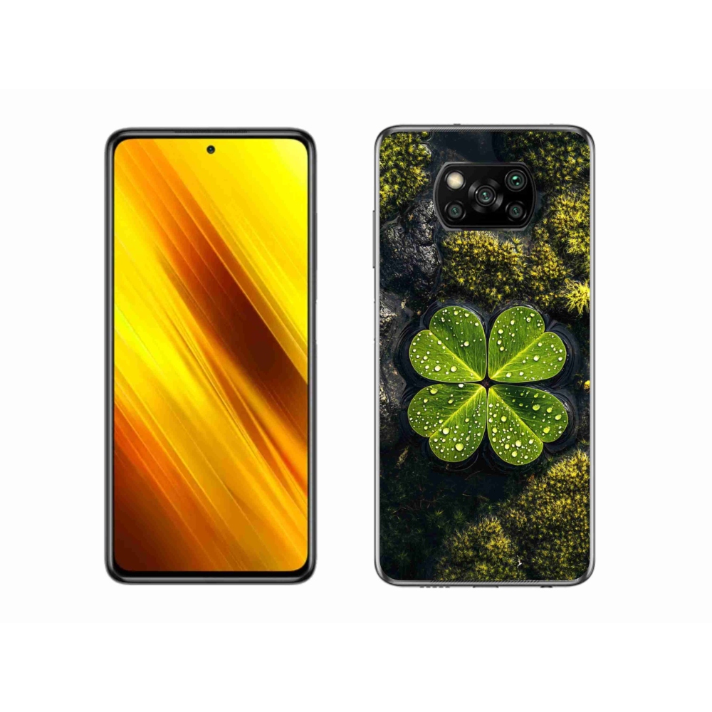 Gelový kryt mmCase na Xiaomi Poco X3 - čtyřlístek