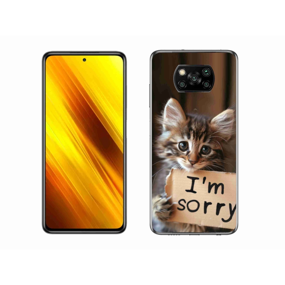 Gelový kryt mmCase na Xiaomi Poco X3 - kočíčí omluva