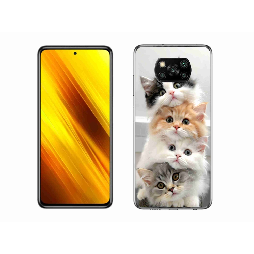 Gelový kryt mmCase na Xiaomi Poco X3 - kočičí parta