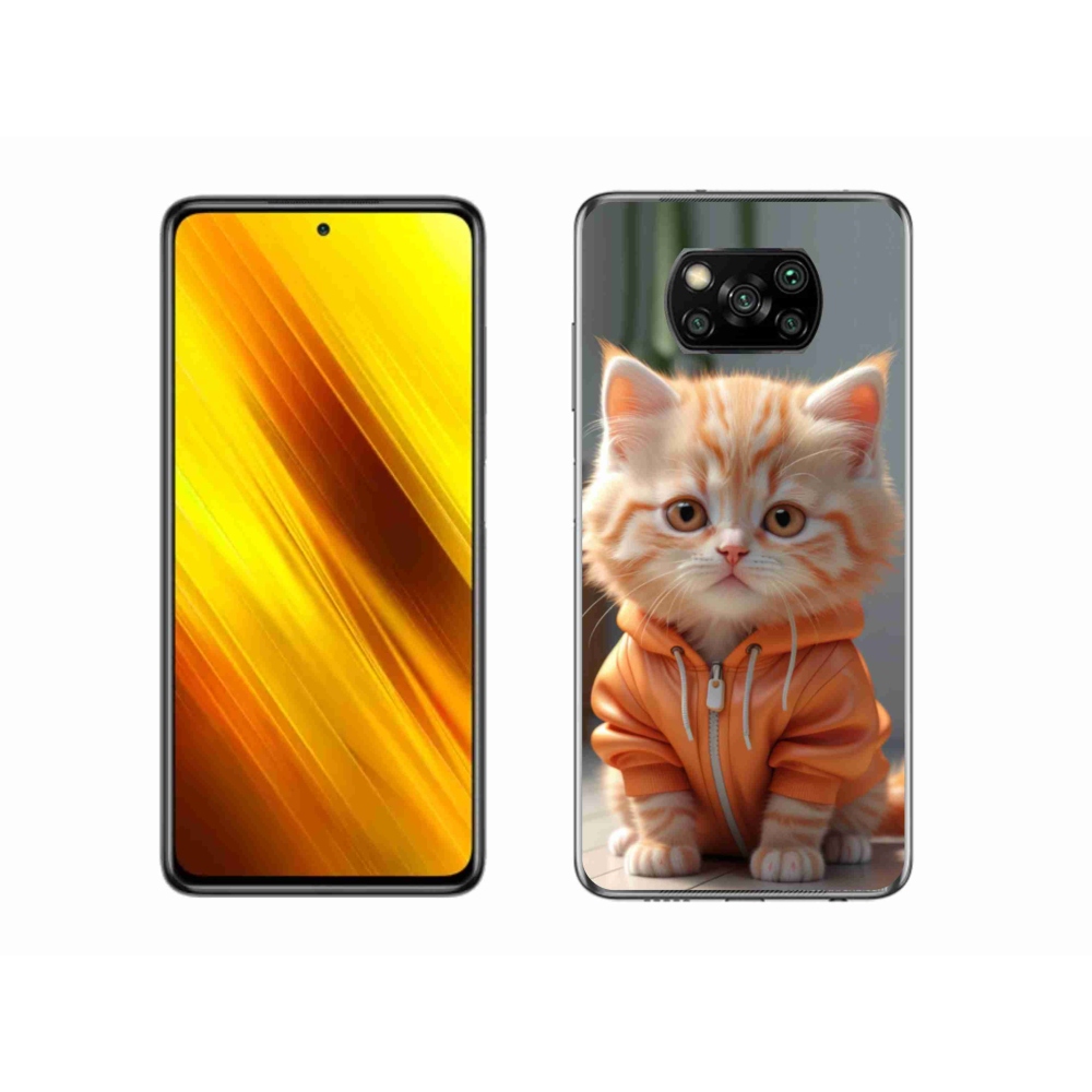 Gelový kryt mmCase na Xiaomi Poco X3 - kotě v mikině